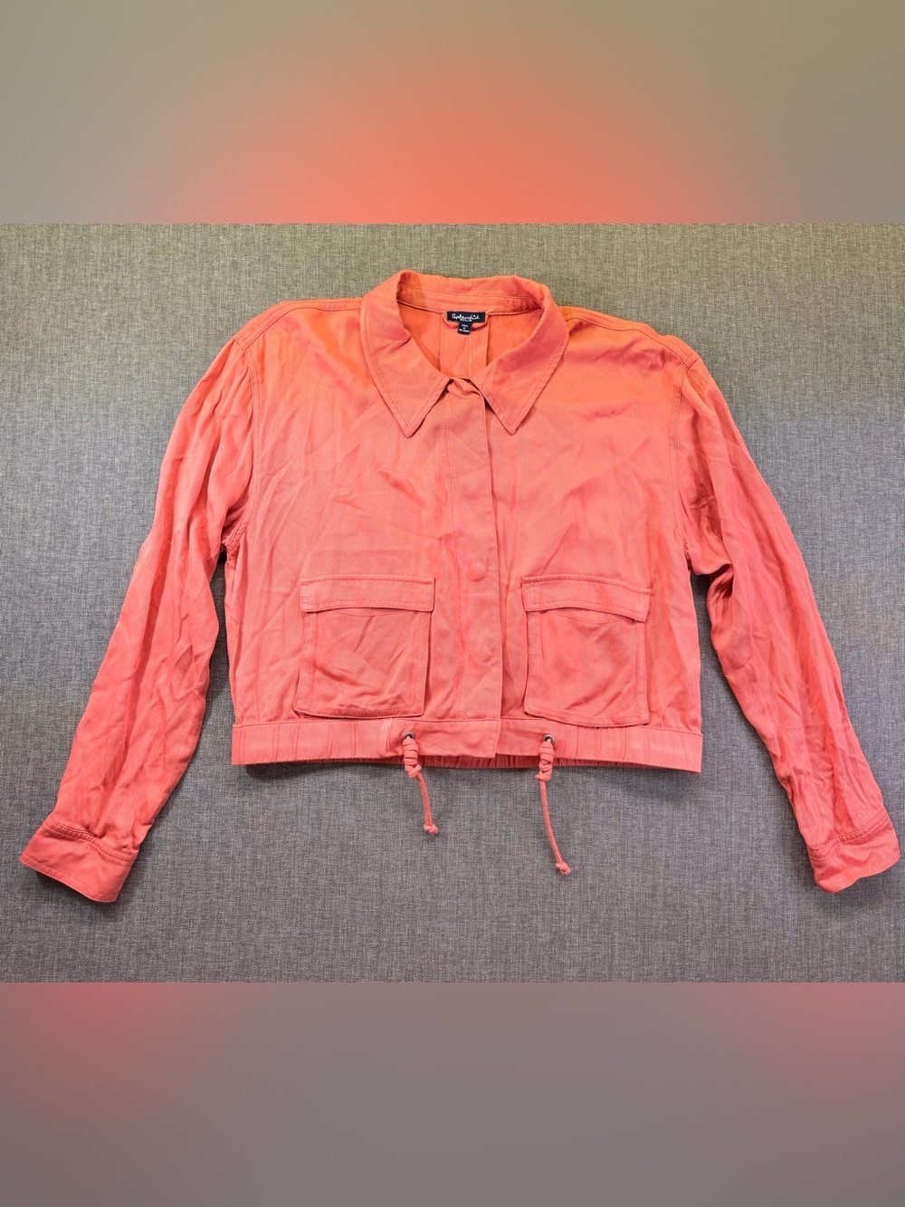 Splendid Coral Drawcord Utility Jacket Size M